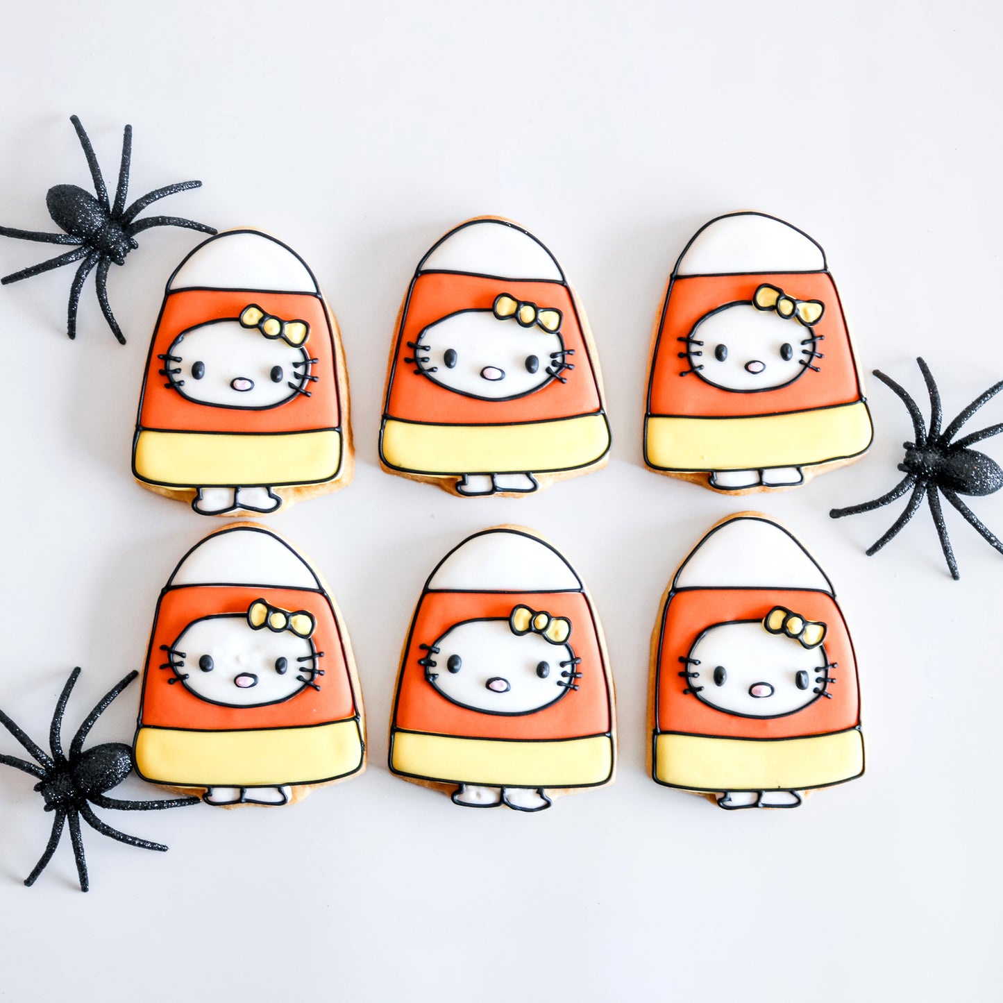 6 Hello Kitty Candy Corn Sugar Cookies