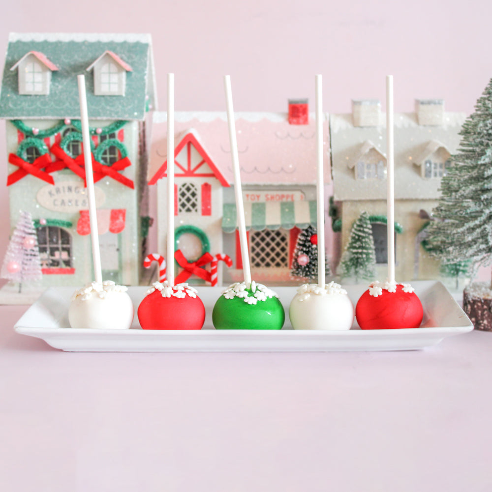 6 Christmas Birthday Cake Pops