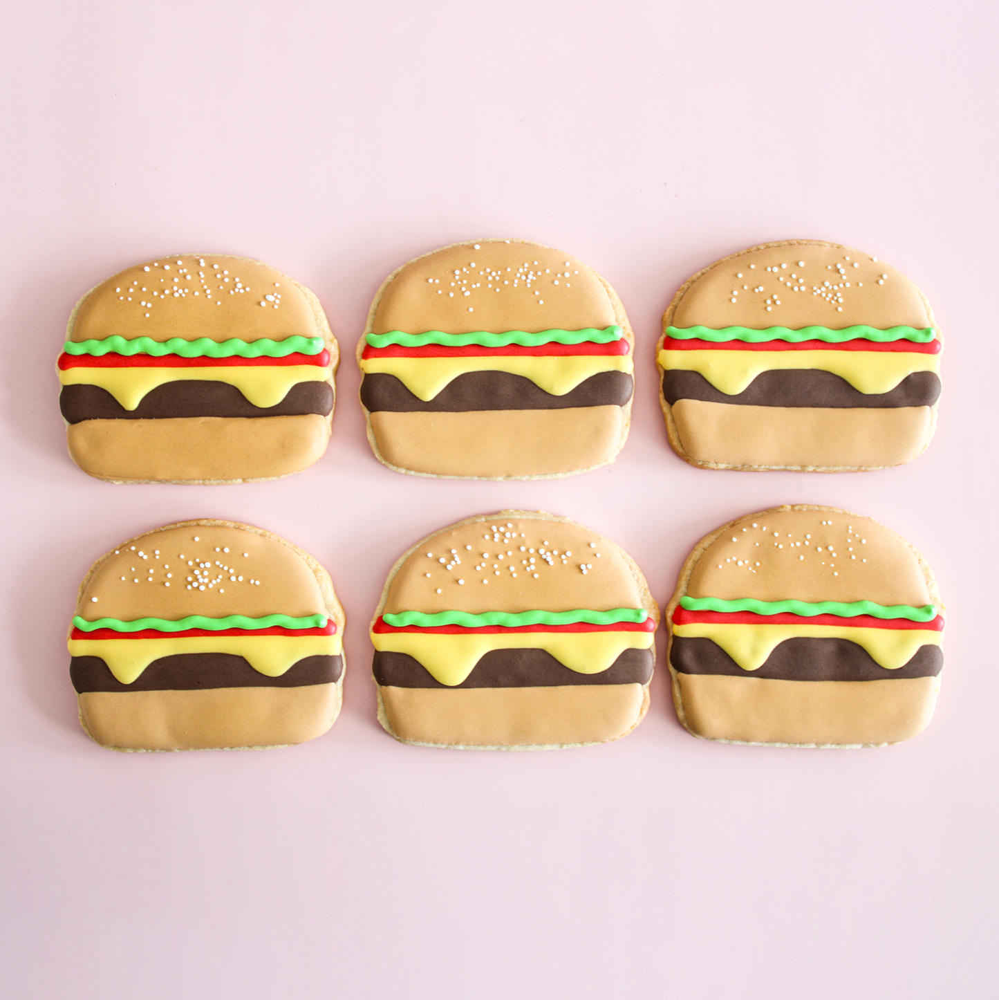 6 Hamburger Sugar Cookies