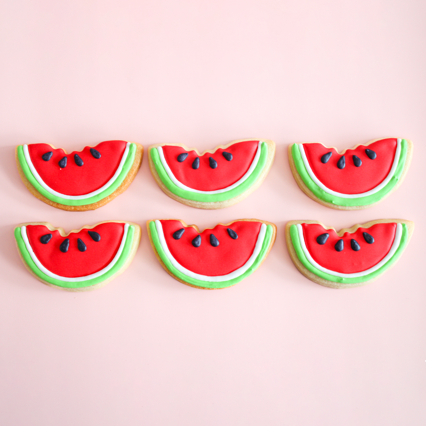 6 Watermelon Sugar Cookies