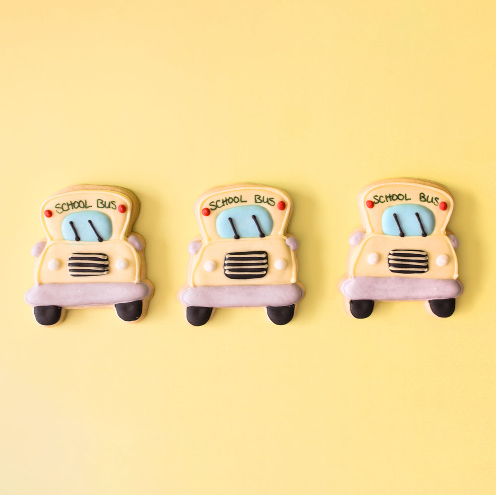 School Bus Sugar Cookies