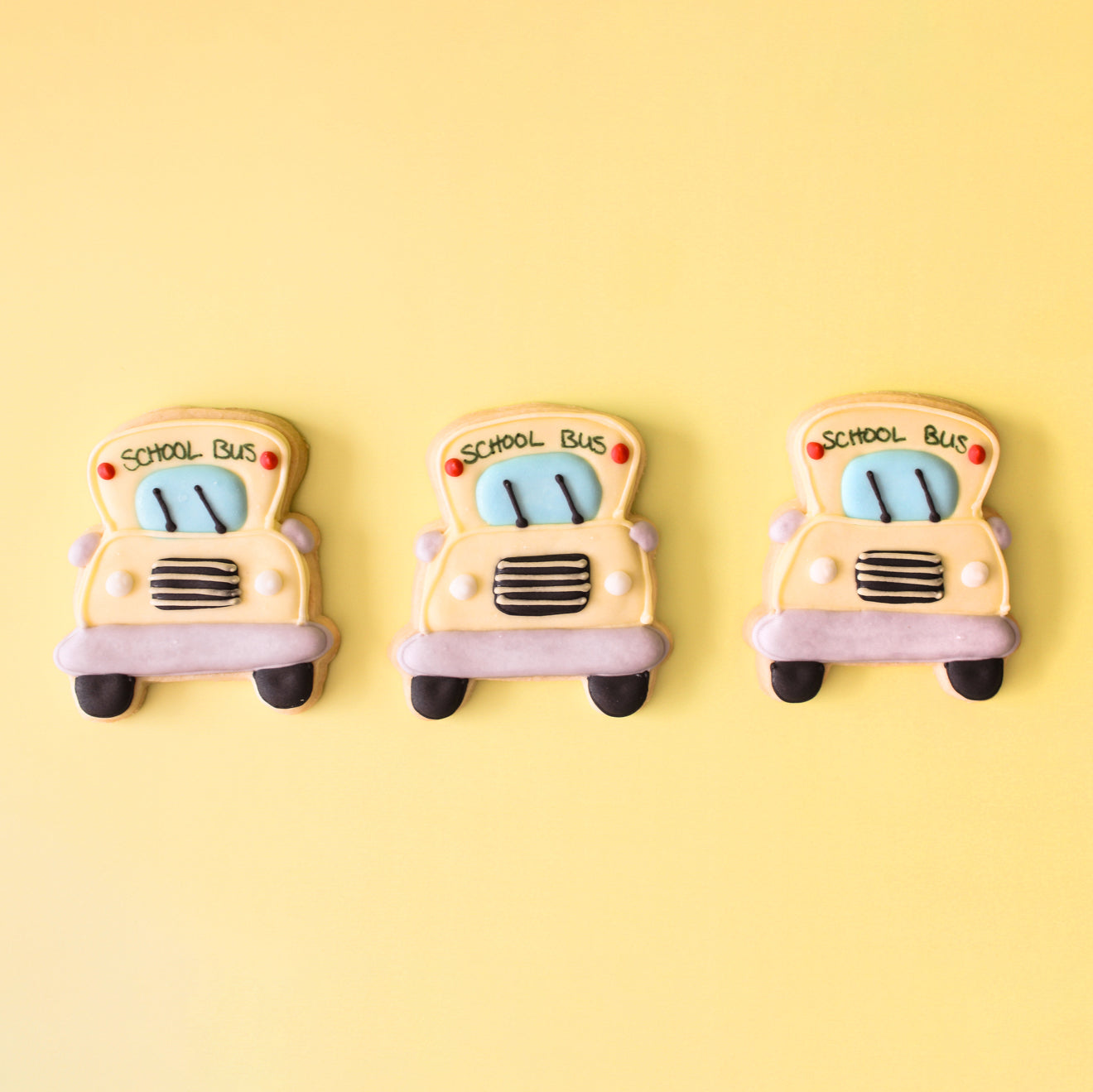 School Bus Sugar Cookies