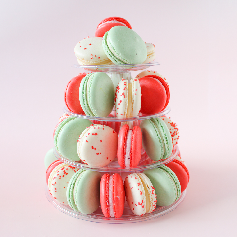 Christmas Macaron Tower