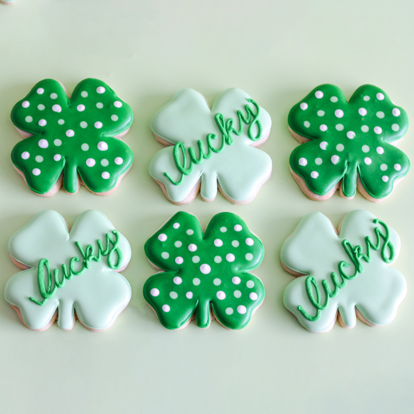 6 Four Leaf Clover Sugar Cookies