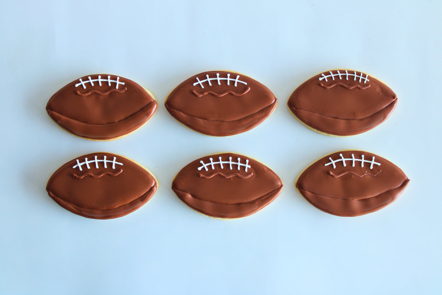6 Football Sugar Cookies