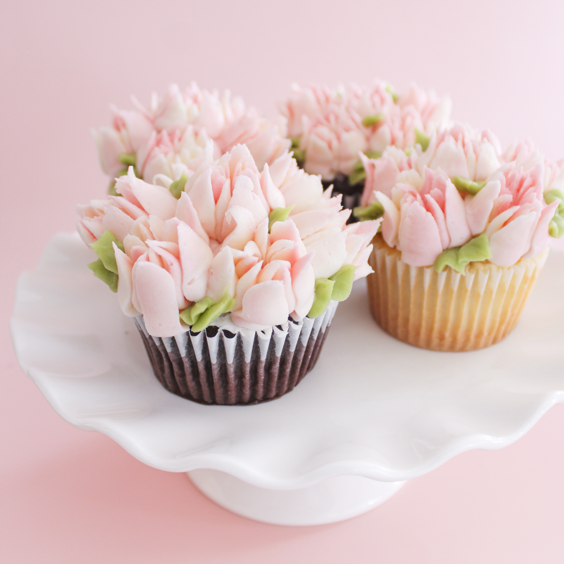 6 Spring Floral Cupcakes