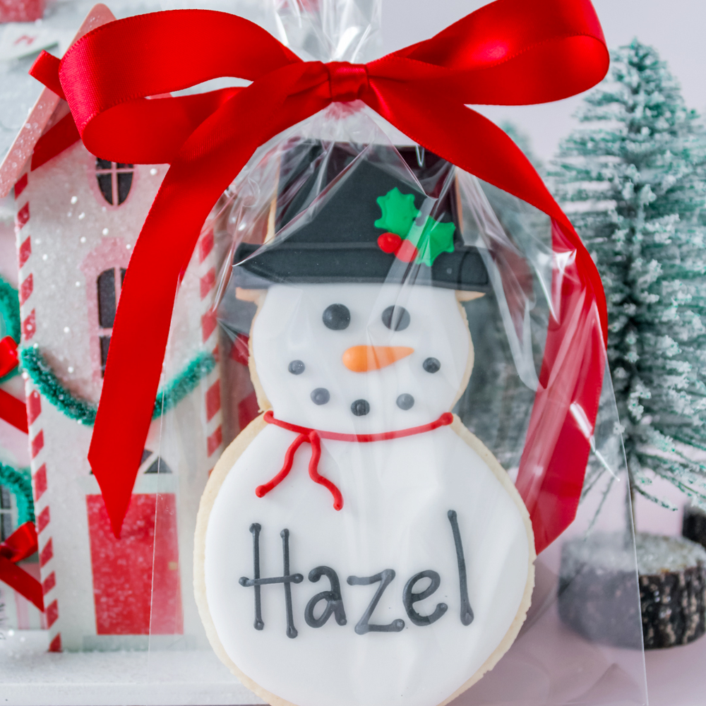 Personalized Snowman Sugar Cookies