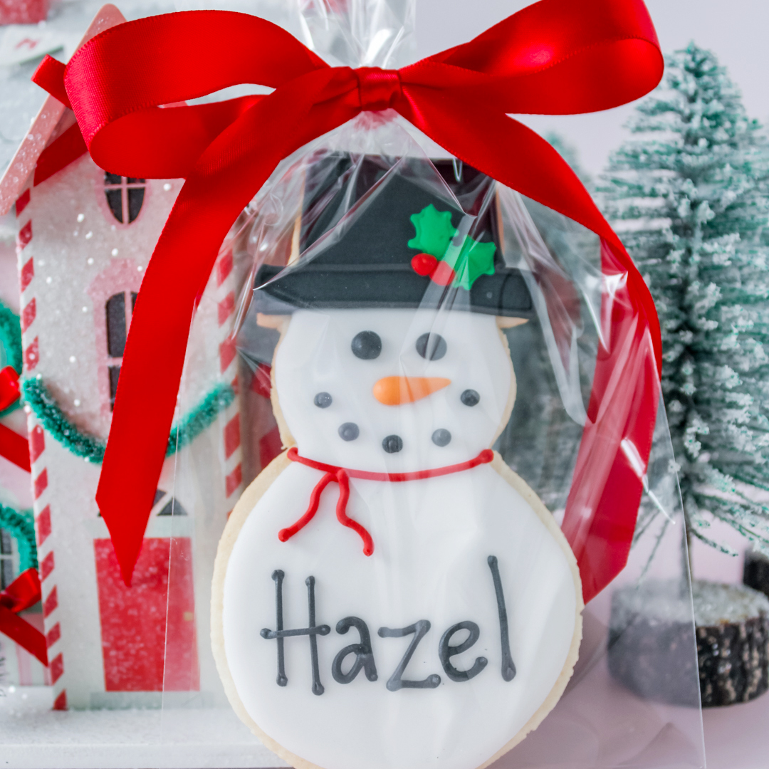 Personalized Snowman Sugar Cookies