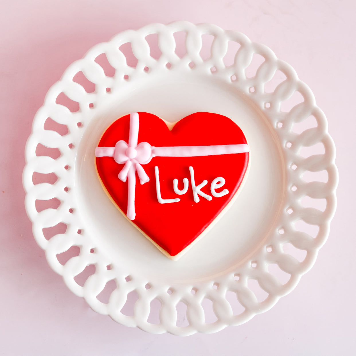 Personalized Heart Sugar Cookie