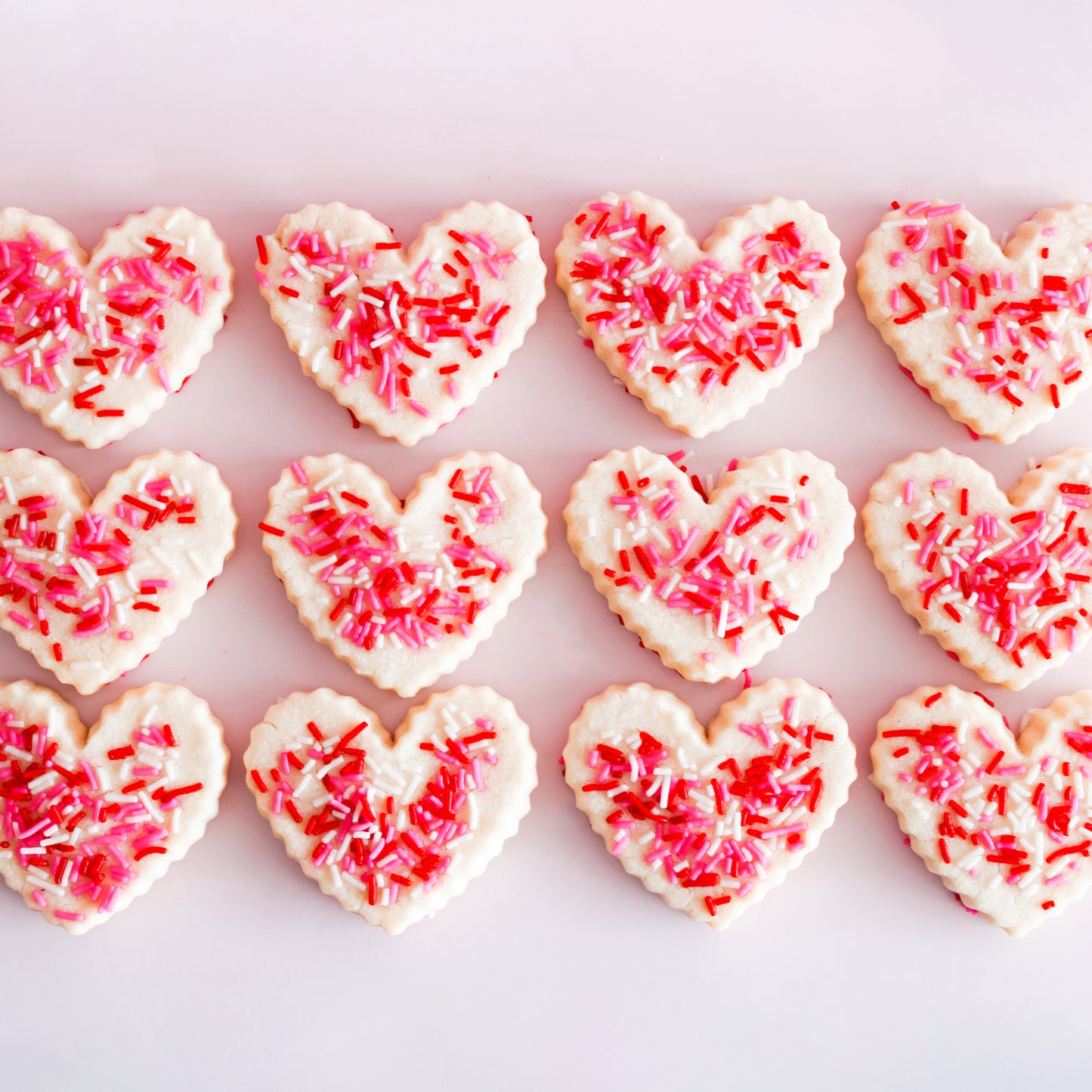 12 Shortbread Hearts