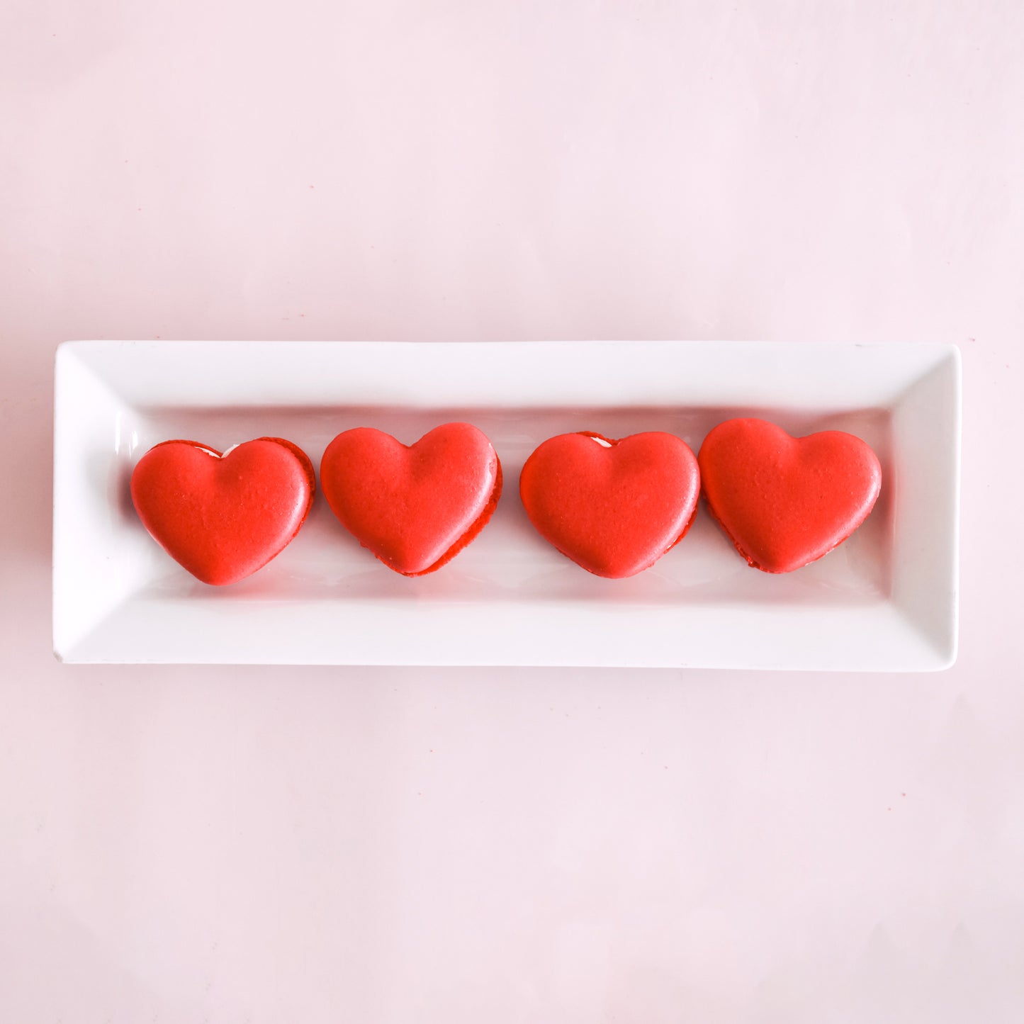 6 Heart Shaped Macarons
