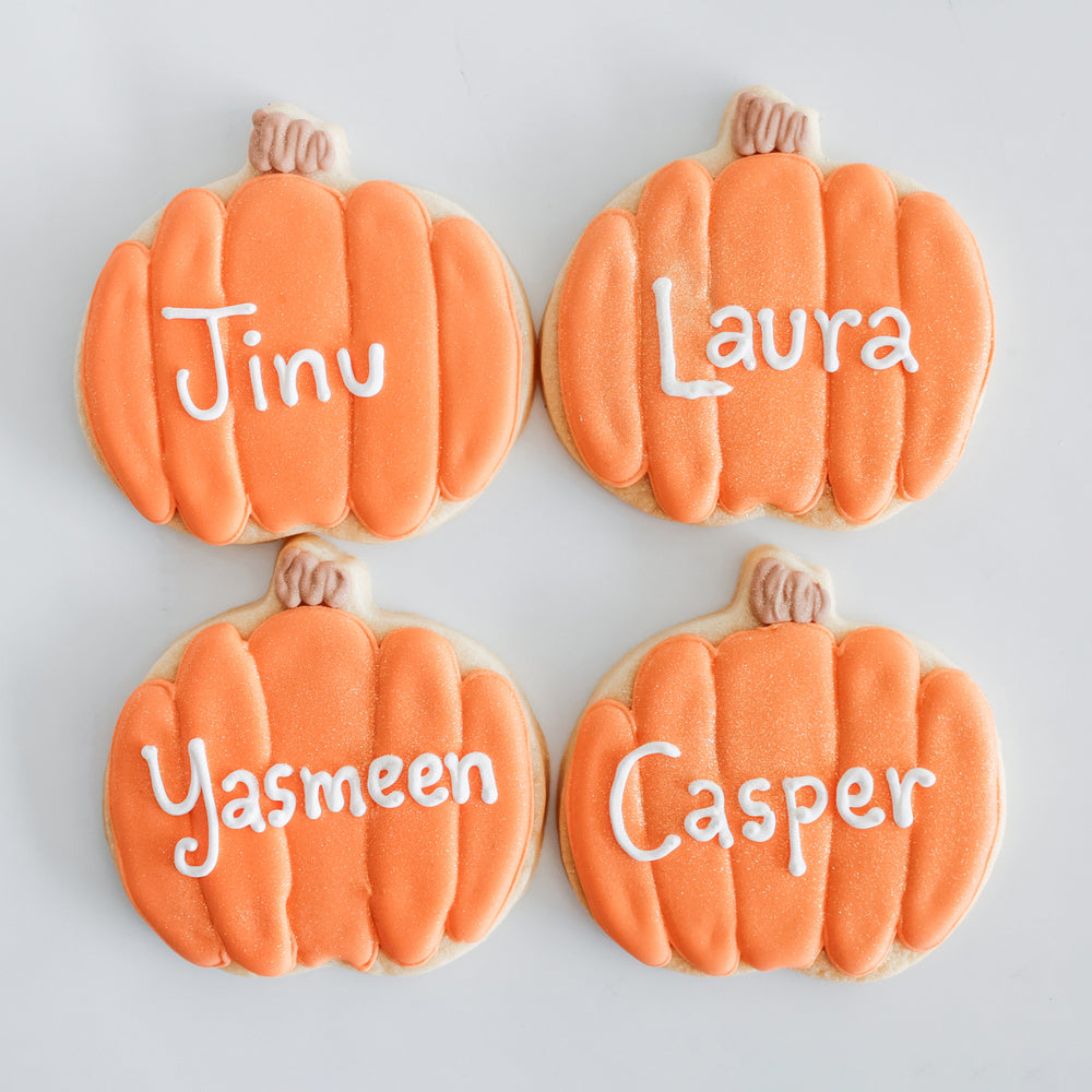 Personalized Pumpkin Sugar Cookies