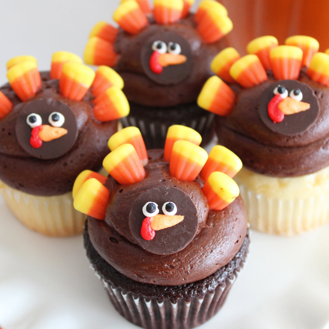 6 Turkey Cupcakes